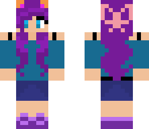 purple hair girl
