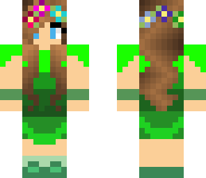 green nature girl skin
