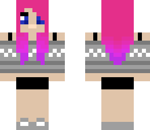 girl with pink hair