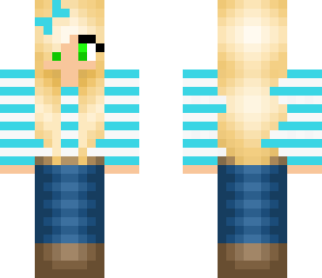 girl with long pants and green eyes