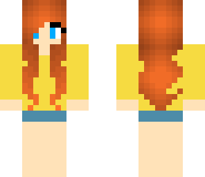 red hair yellow shirt