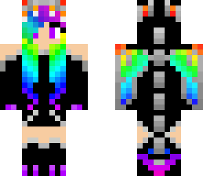 rainbow haired rainbow dragon