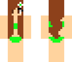 green bikini girl