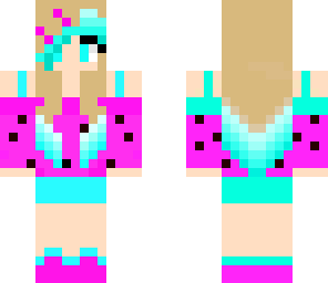 pink and blue watermelon 
