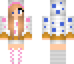 pink cake girl with blue back