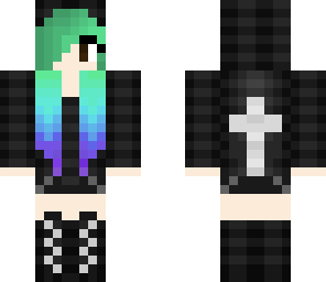 cool- colored ombre goth