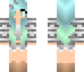 blue and mint green ombre