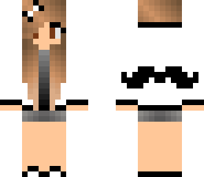 edited moustache girl