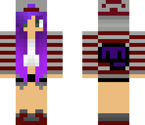 cutie girl with purple hair