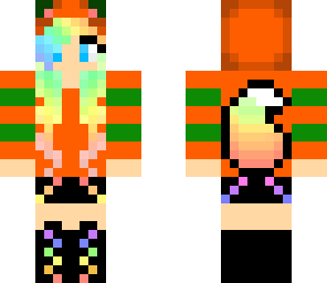 halloween rainbow wolf girl