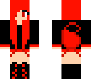 black and red wolf girl