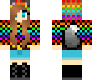 rainbow wolf girl