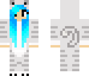 cyan cat girl