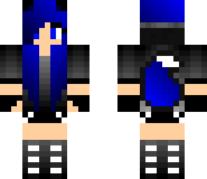 blue shadow wolf girl finished