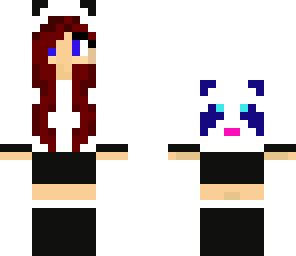 red hair panda girl