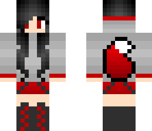 red and silver wolf girl