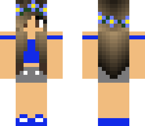 blue flower girl