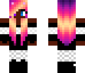 cat girl with sunset hair and bow