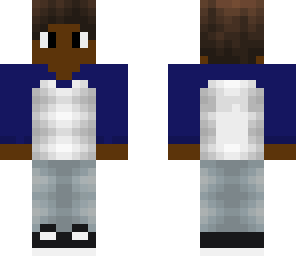 black guy baseball shirt blue