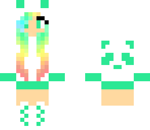 panda rainbow girl