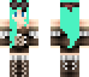 blue haired steampunk girl