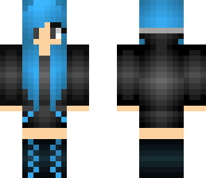cute blue hair girl