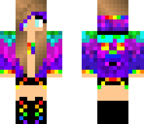 techno rainbow girl