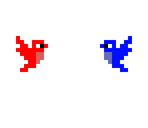 red bird and blue bird