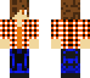 plaid shirt-orange