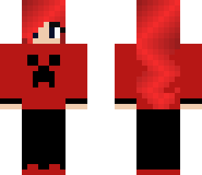 red and black creeper girl