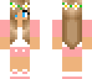pink and white cute flower girl