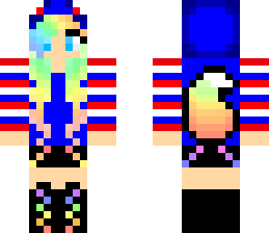president's day rainbow wolf girl