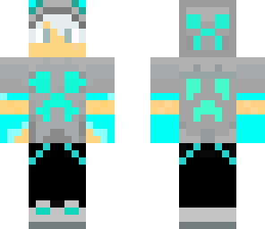 light blue neon color creeper