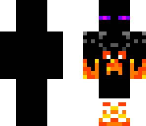 backwards flaming enderman