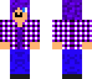 plaid shirt-purple