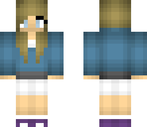 cool blue hoodie girl