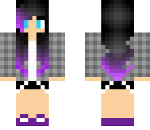 girl with purple hair tips