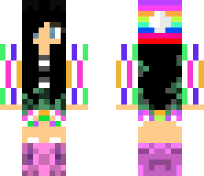 editted asian girl rainbow