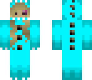 blue dino girl