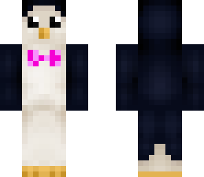 penguin with a pink bowtie