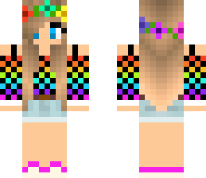 flower rainbow girl