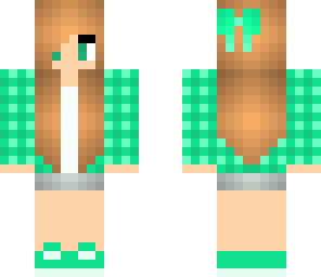 aqua checkered girl