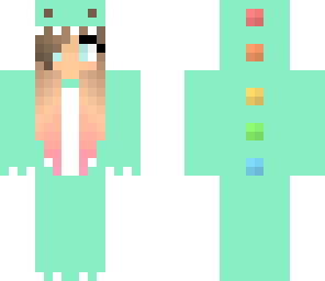 teal dino girl