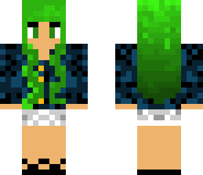 green hiared girl