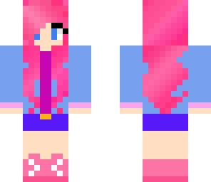 dark pink hair girl