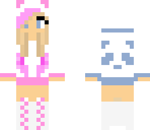 pink and purple panda girl
