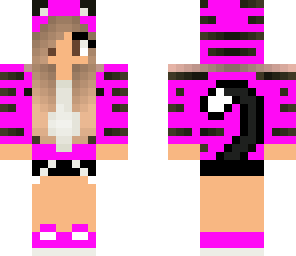 cute pink tiger girl