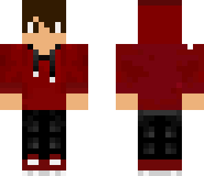 red sweater with hood