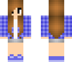 blue checkered girl
