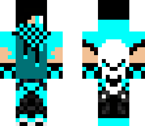 light blue emo boy